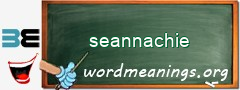 WordMeaning blackboard for seannachie